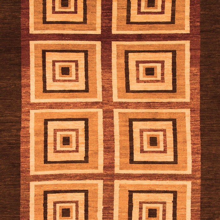 Machine Washable Abstract Orange Modern Area Rugs, wshabs1578org