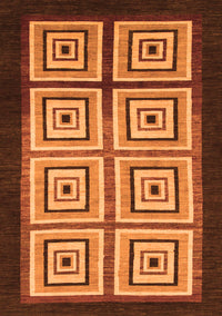 Abstract Orange Modern Rug, abs1578org