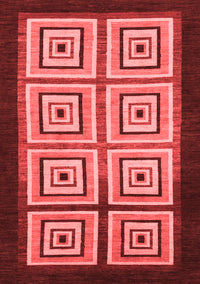 Abstract Red Modern Rug, abs1578red