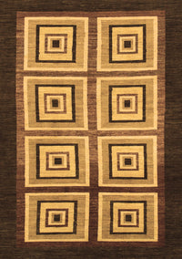 Abstract Brown Modern Rug, abs1578brn