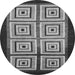 Round Machine Washable Abstract Gray Modern Rug, wshabs1578gry