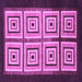 Square Machine Washable Abstract Purple Modern Area Rugs, wshabs1578pur