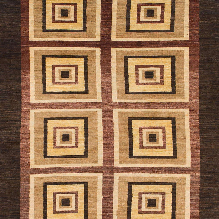 Machine Washable Abstract Orange Rug, wshabs1578