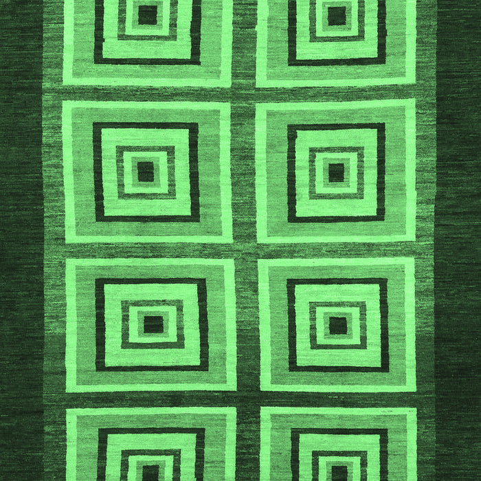 Machine Washable Abstract Emerald Green Modern Area Rugs, wshabs1578emgrn