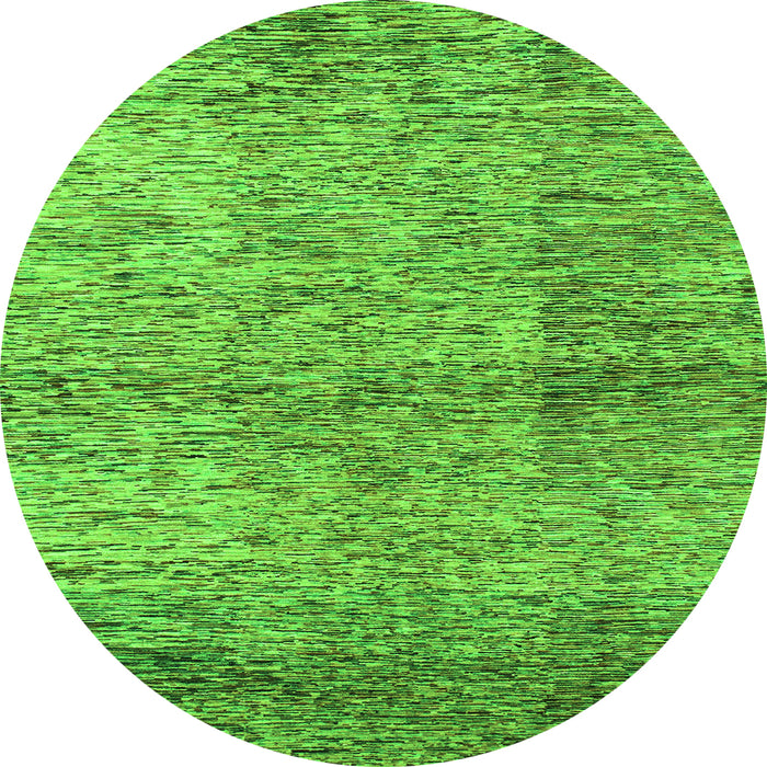 Round Abstract Green Modern Rug, abs1579grn
