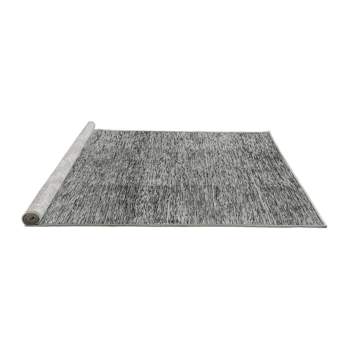 Sideview of Machine Washable Abstract Gray Modern Rug, wshabs1579gry