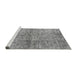 Sideview of Machine Washable Abstract Gray Modern Rug, wshabs1579gry