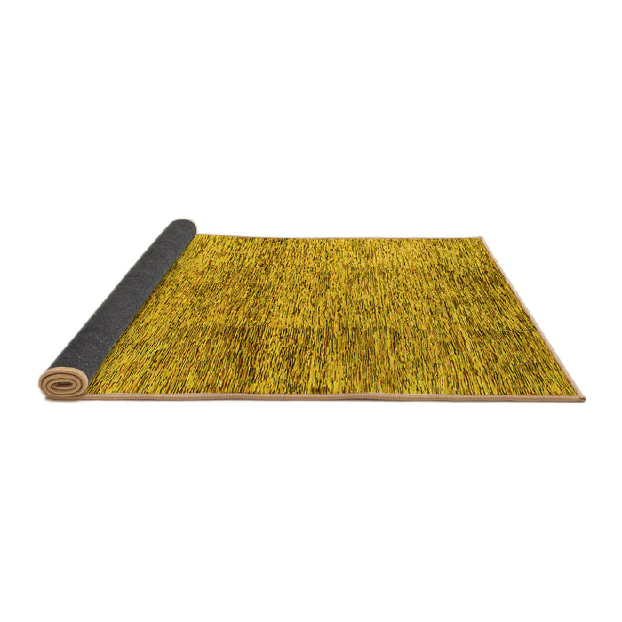 Sideview of Abstract Yellow Modern Rug, abs1579yw