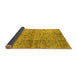 Sideview of Abstract Yellow Modern Rug, abs1579yw