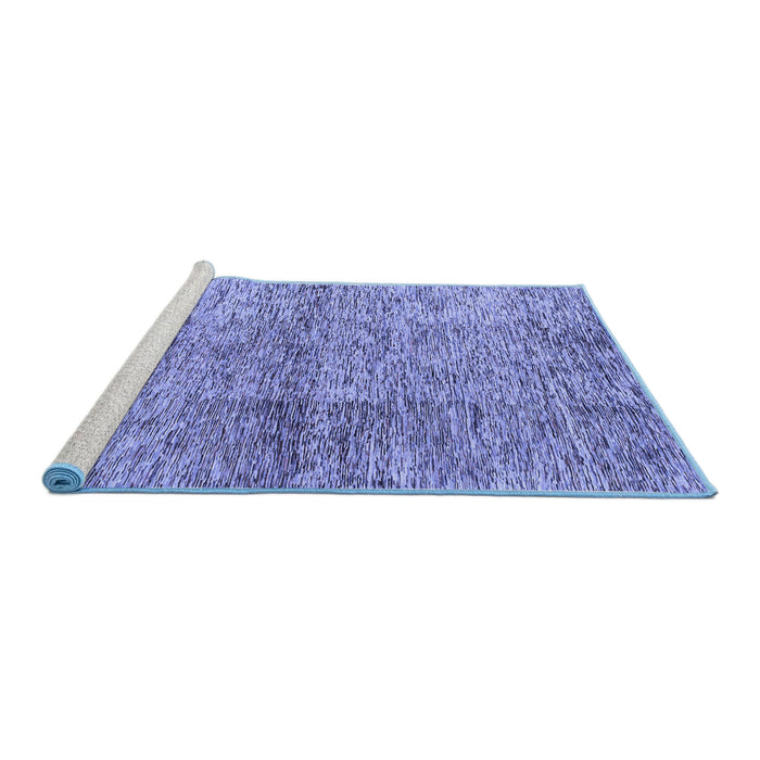 Sideview of Machine Washable Abstract Blue Modern Rug, wshabs1579blu