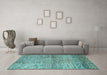 Machine Washable Abstract Light Blue Modern Rug in a Living Room, wshabs1579lblu