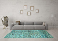 Machine Washable Abstract Light Blue Modern Rug, wshabs1579lblu