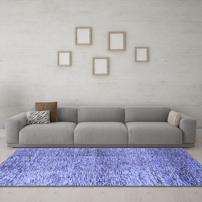 Machine Washable Abstract Blue Modern Rug in a Living Room, wshabs1579blu