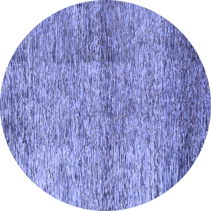 Round Abstract Blue Modern Rug, abs1579blu