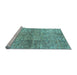 Sideview of Machine Washable Abstract Light Blue Modern Rug, wshabs1579lblu