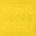 Square Abstract Yellow Modern Rug, abs157yw