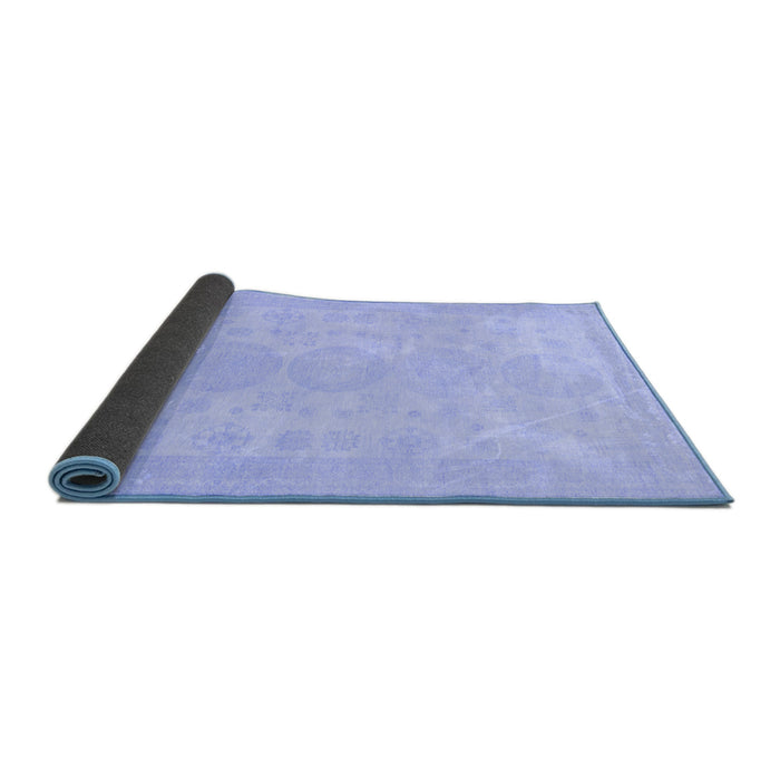 Sideview of Abstract Blue Modern Rug, abs157blu