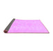 Sideview of Abstract Purple Modern Rug, abs157pur