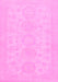 Machine Washable Abstract Pink Modern Rug, wshabs157pnk