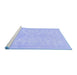 Sideview of Machine Washable Abstract Blue Modern Rug, wshabs157blu