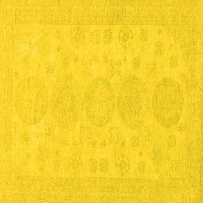 Square Machine Washable Abstract Yellow Modern Rug, wshabs157yw