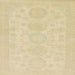 Square Machine Washable Abstract Brown Gold Rug, wshabs157