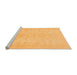 Sideview of Machine Washable Abstract Orange Modern Area Rugs, wshabs157org