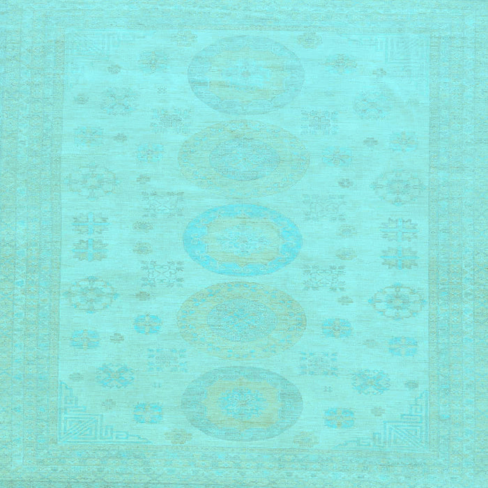 Square Machine Washable Abstract Light Blue Modern Rug, wshabs157lblu
