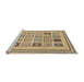 Sideview of Machine Washable Abstract Brown Rug, wshabs158