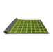 Sideview of Checkered Green Modern Rug, abs1580grn