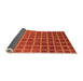 Sideview of Checkered Orange Modern Rug, abs1580org