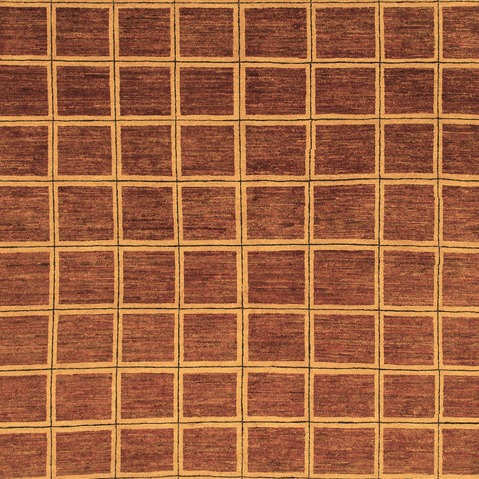 Machine Washable Checkered Brown Modern Rug, wshabs1580brn