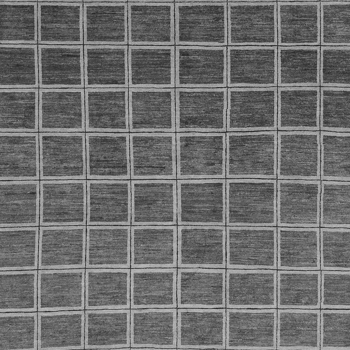 Machine Washable Checkered Gray Modern Rug, wshabs1580gry