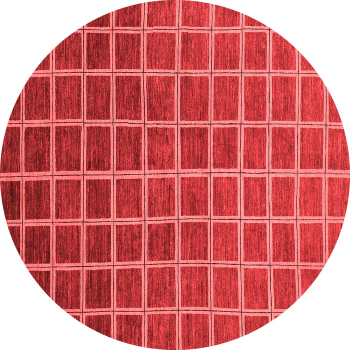 Machine Washable Checkered Red Modern Rug, wshabs1580red