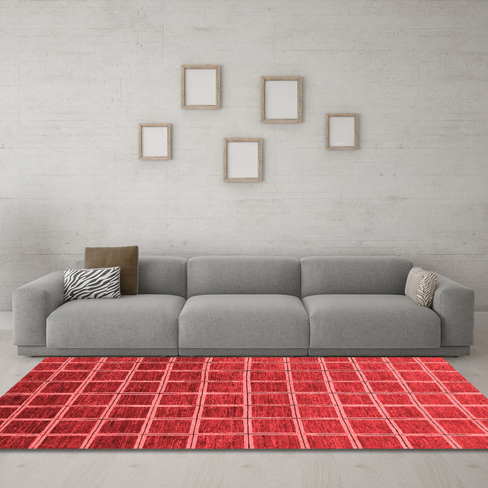 Modern Red Washable Rugs