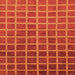 Square Checkered Orange Modern Rug, abs1580org