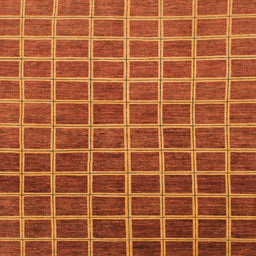 Square Abstract Red Checkered Rug, abs1580