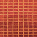 Square Machine Washable Checkered Orange Modern Area Rugs, wshabs1580org