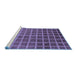 Sideview of Machine Washable Checkered Blue Modern Rug, wshabs1580blu