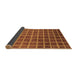 Sideview of Checkered Brown Modern Rug, abs1580brn