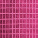 Square Machine Washable Checkered Pink Modern Rug, wshabs1580pnk