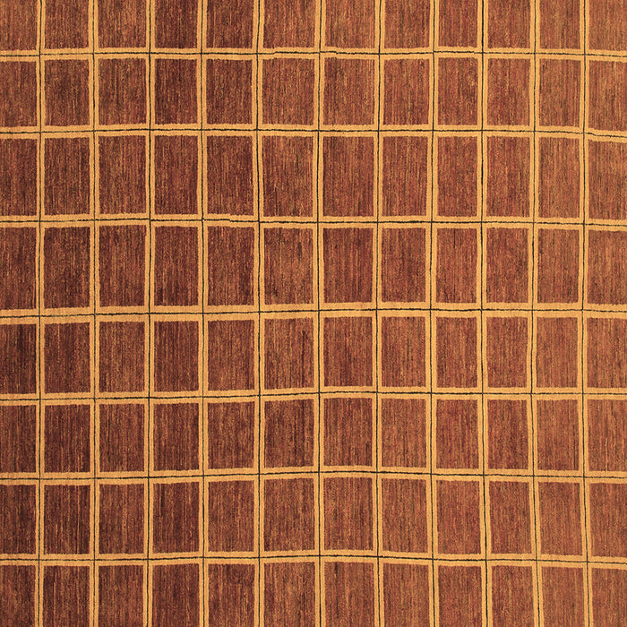 Square Machine Washable Checkered Brown Modern Rug, wshabs1580brn