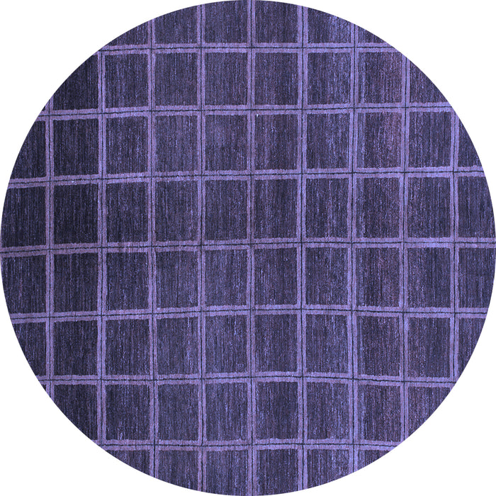 Round Machine Washable Abstract Blue Modern Rug, wshabs1581blu
