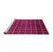 Sideview of Machine Washable Abstract Pink Modern Rug, wshabs1581pnk