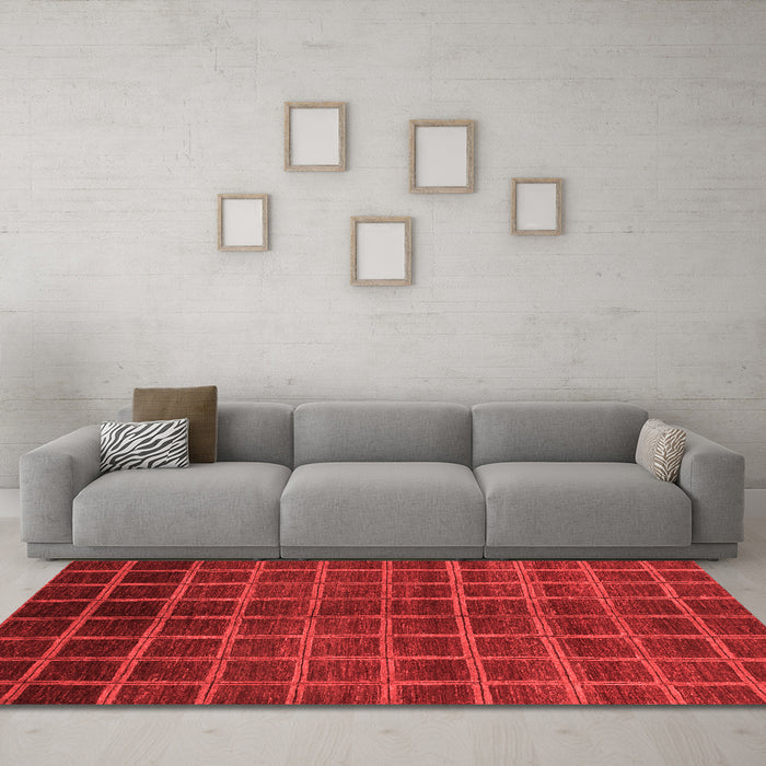 Modern Red Washable Rugs