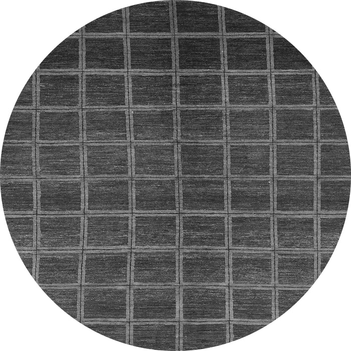 Round Abstract Gray Modern Rug, abs1581gry