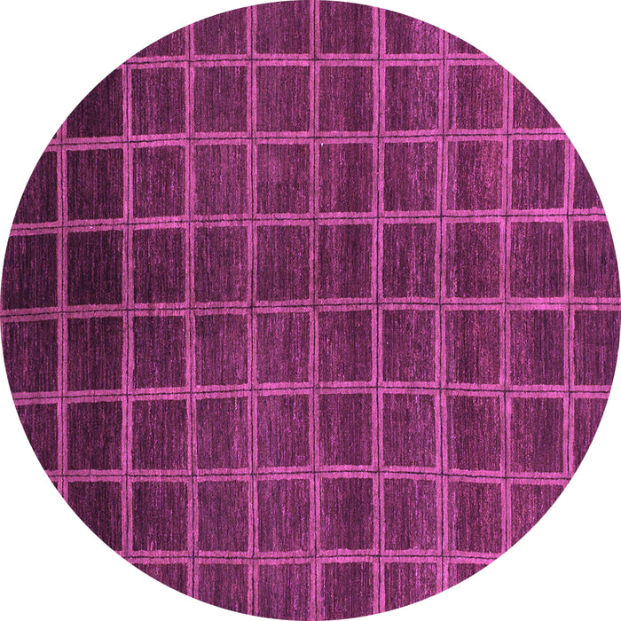 Round Machine Washable Abstract Purple Modern Area Rugs, wshabs1581pur
