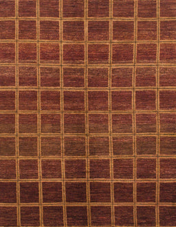 Abstract Saffron Red Modern Rug, abs1581
