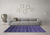 Machine Washable Abstract Blue Modern Rug, wshabs1581blu