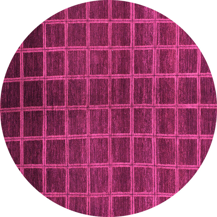 Round Abstract Pink Modern Rug, abs1581pnk